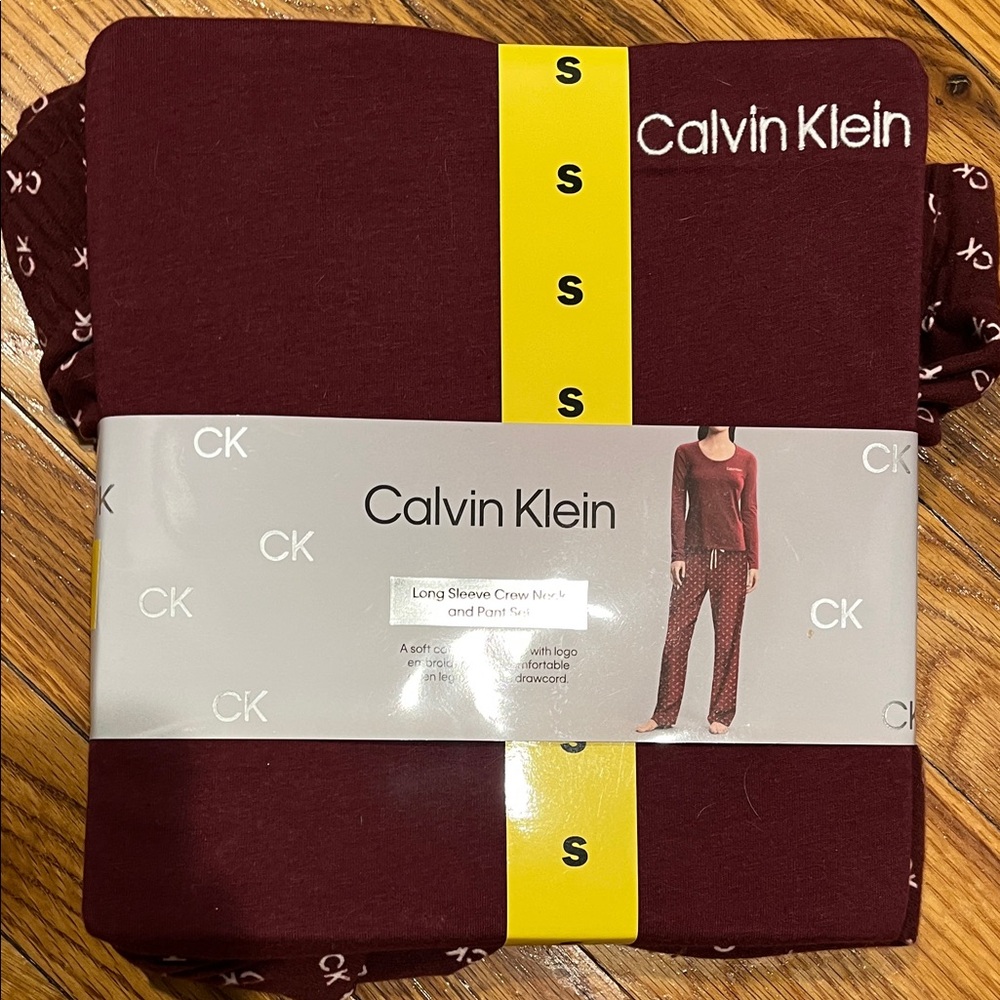 Calvin Klein Burgundy Pajama Set